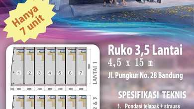 Jual Ruko Baru Lokasi Strategis di Jl. Pungkur