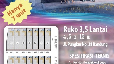 Dijual Ruko Baru 3,5 Lantai di Pungkur Bandung