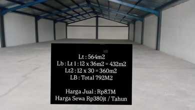 For Sale/Rent Gudang 2 Lt Siap Pakai Kutawaringin Bandung